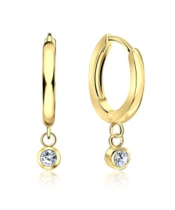 Silver Huggies Earring HO-1632-GP